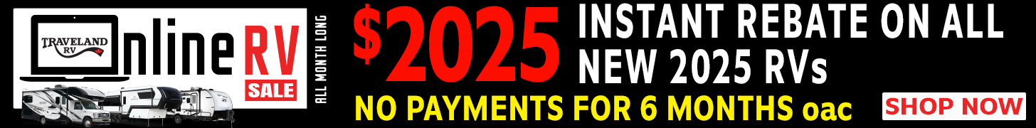 Online RV Sale on now at Traveland RV